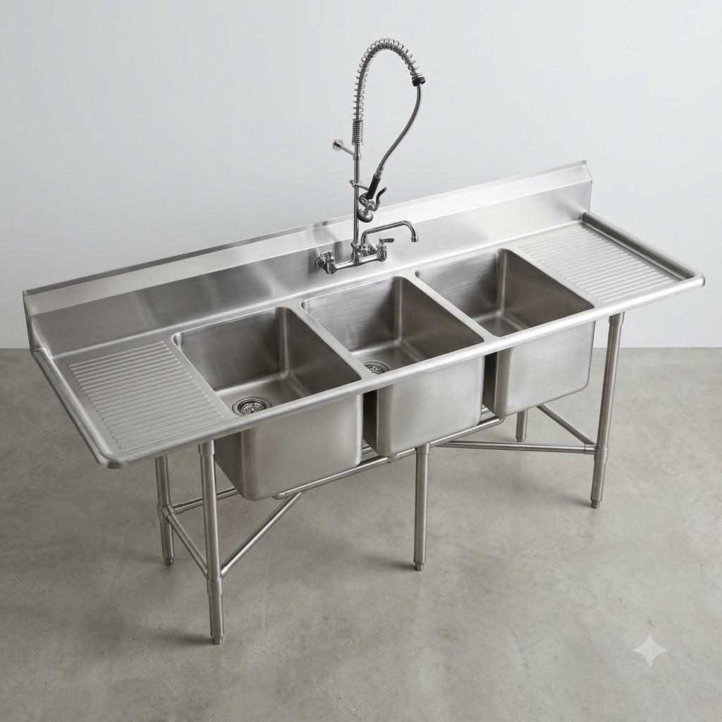 Stainless Steel Sink (3-Compartment)
